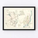 Vintage Map of Carrollton, Illinois 1873