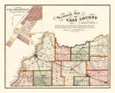 Vintage Map of Cass County, Illinois 1874