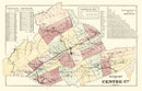 Vintage Map of Centre County, Pennsylvania 1874