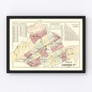 Vintage Map of Centre County, Pennsylvania 1874