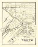 Vintage Map of Milesburg, Pennsylvania 1874