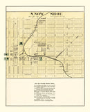 Vintage Map of Snow Shoe, Pennsylvania 1874