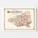Vintage Map of Delaware County, Pennsylvania 1875