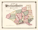 Vintage Map of Delaware County, Pennsylvania 1875
