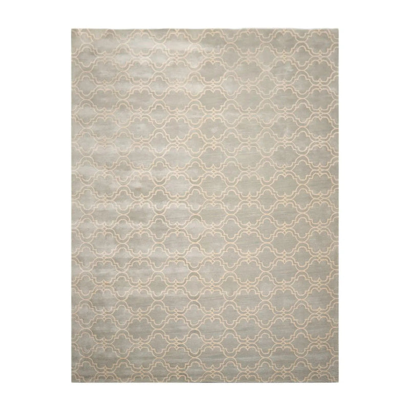 9x12 Gray, Beige Hand Tufted 100% Wool Modern & Contemporary Persian Oriental Area Rug