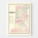 Vintage Map of Madison County, Ohio 1875