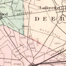Vintage Map of Madison County, Ohio 1875