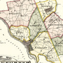 Vintage Map of Mercer County, New Jersey 1875