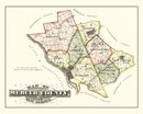 Vintage Map of Mercer County, New Jersey 1875