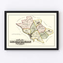 Vintage Map of Mercer County, New Jersey 1875