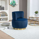 360 Degree Swivel Cuddle Barrel Accent Sofa Chairs, Round Armchairs with Wide Upholstered, Fluffy Velvet Fabric Chair for Living Room, Bedroom, Office, Waiting Rooms