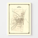 Vintage Map of Hightstown, New Jersey 1875