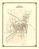 Vintage Map of Hightstown, New Jersey 1875