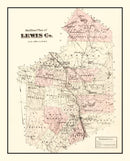 Vintage Map of Lewis County, New York 1875