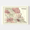 Vintage Map of Lowville Township, Lewis County, New York 1875