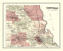 Vintage Map of Lowville Township, Lewis County, New York 1875