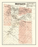 Vintage Map of Montague Township, Lewis County, New York 1875