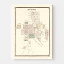 Vintage Map of New Castle Township, Henry County, Indiana 1875