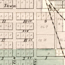 Vintage Map of New Castle Township, Henry County, Indiana 1875