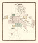 Vintage Map of New Castle Township, Henry County, Indiana 1875