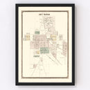 Vintage Map of New Castle Township, Henry County, Indiana 1875
