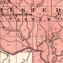 Vintage Map of Dearborn County, Indiana 1875