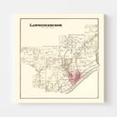 Vintage Map of Lawrenceburgh Township, Dearborn County, Indiana 1875