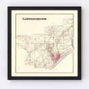Vintage Map of Lawrenceburgh Township, Dearborn County, Indiana 1875