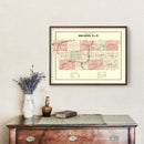 Vintage Map of Holmes County, Ohio 1875