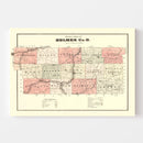Vintage Map of Holmes County, Ohio 1875