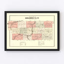 Vintage Map of Holmes County, Ohio 1875