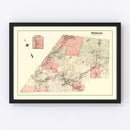 Vintage Map of Rockland Township, Sullivan County, New York 1875