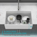 Workstation Single Bowl Apron Front Kitchen Sink - White by HouseOfZazla