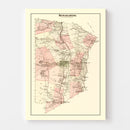 Vintage Map of Mamakating Township, Sullivan County, New York 1875