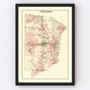 Vintage Map of Mamakating Township, Sullivan County, New York 1875