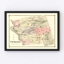 Vintage Map of Cochecton Township, Sullivan County, New York 1875