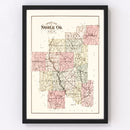 Vintage Map of Noble County, Ohio 1876
