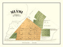 Vintage Map of Miami Township, Saline County, Missouri 1876