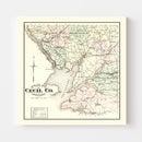 Vintage Map of Cecil County, Maryland 1877