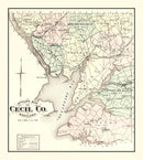 Vintage Map of Cecil County, Maryland 1877