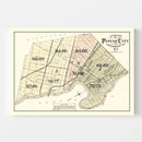 Vintage Map of Passaic, New Jersey 1877