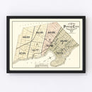 Vintage Map of Passaic, New Jersey 1877