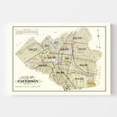 Vintage Map of Paterson, New Jersey 1877