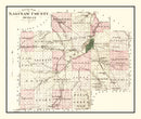 Vintage Map of Saginaw County, Michigan 1877