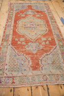 2.5x5 Vintage Distressed Oushak Rug Runner
