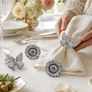 Butterfly and Flower Napkin Rings by Arthur Court Designs