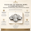 Fleur De Lis Serving Bowl 4 Compartment by Arthur Court Designs