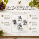 Grape Napkin Rings - set of 4 by Arthur Court Designs