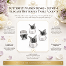Butterfly Napkin Rings - set of 4