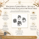 Magnolia Napkin Rings - set of 4 by Arthur Court Designs